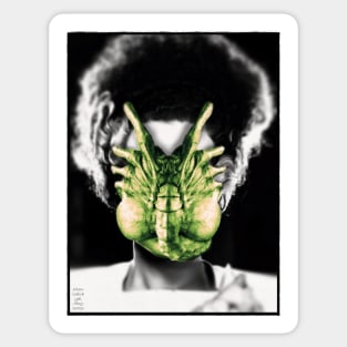 Bride of Frankenstein with Alien Hugger Sticker